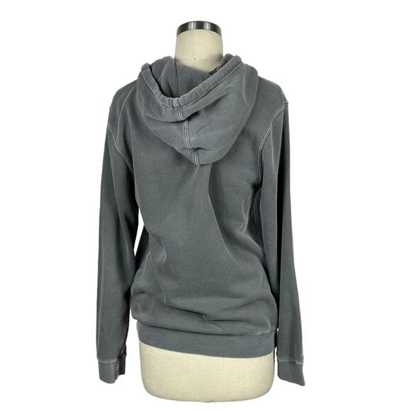 AKASHI-KAMA Gray Oversized Embroidered Logo Hooded Sweatshirt Men's Size XS - Picture 3 of 7